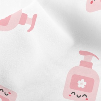 Playful Pink Bath Bottle Micro Fleece