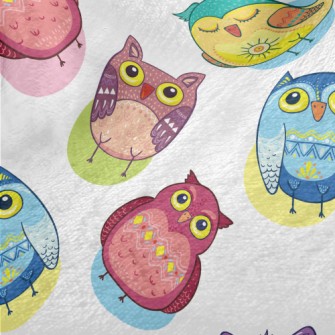 Colorful Owl Minky