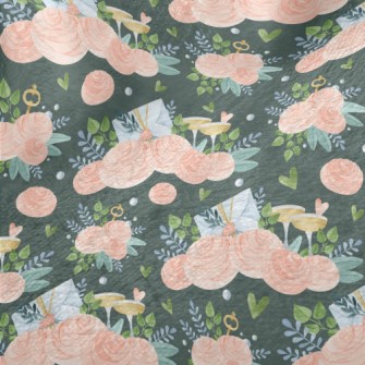 Hand Drawn Flower Invitation Minky