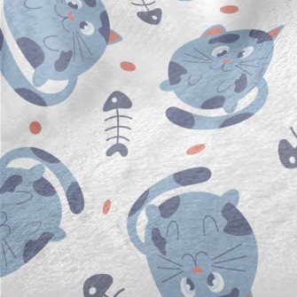 Fat Cat And Fish Bones Minky