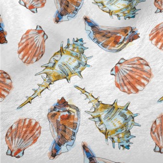 Colorful Sea Shells Minky