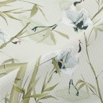 Japanese Style Red-crowned Cra Piqué