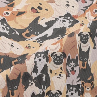 A Group Of Energetic Puppies Piqué