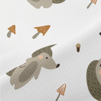 Cute Mushroom Hedgehog Piqué