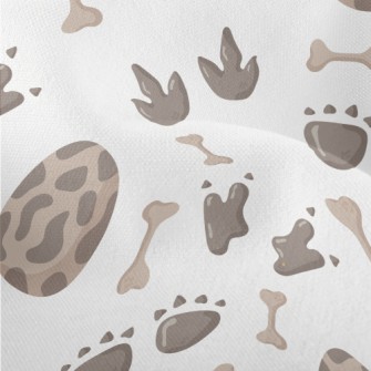 Mysterious Dinosaur Footprints Lightweight Performance Linen