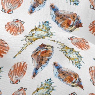 Colorful Sea Shells Lightweight Performance Linen