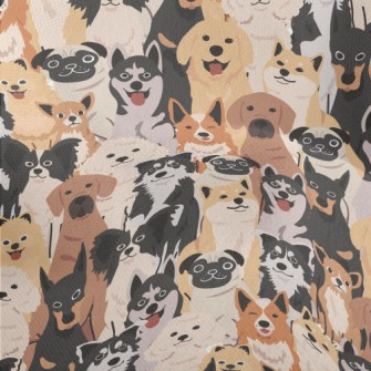 A Group Of Energetic Puppies Lightweight Performance Linen