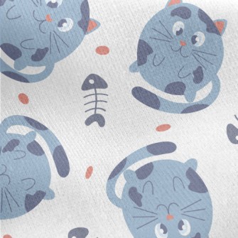 Fat Cat And Fish Bones Jersey Backed Fleece