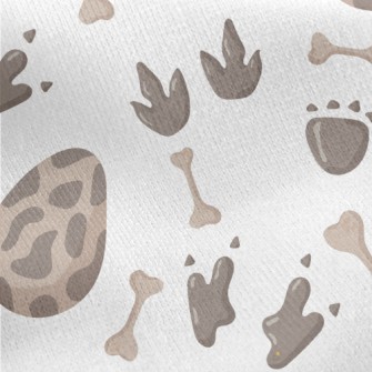 Mysterious Dinosaur Footprints Jersey Backed Fleece