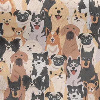 A Group Of Energetic Puppies Jersey Backed Fleece