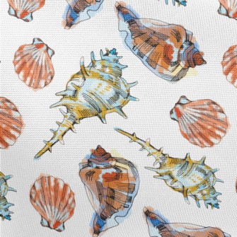 Colorful Sea Shells Pongee