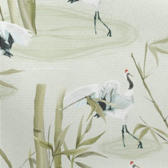 Japanese Style Red-crowned Cra Pongee