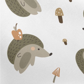 Cute Mushroom Hedgehog Pongee