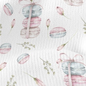 Pink Macarons And Roses Stretch Jersey