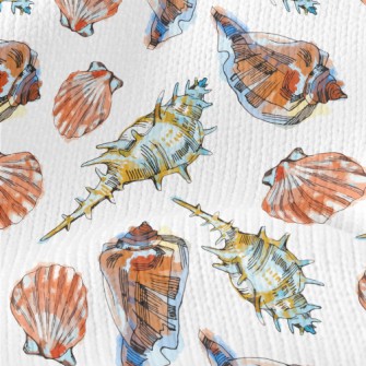 Colorful Sea Shells Stretch Jersey