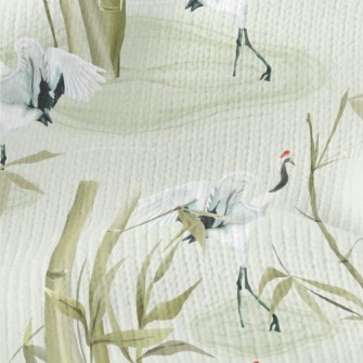 Japanese Style Red-crowned Cra Stretch Jersey
