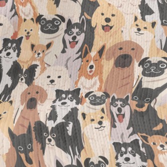 A Group Of Energetic Puppies Stretch Jersey