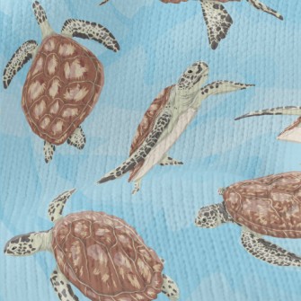 A Turtle Swimming Freely Stretch Jersey