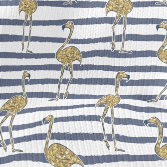 Golden And Shiny Flamingo Stretch Jersey