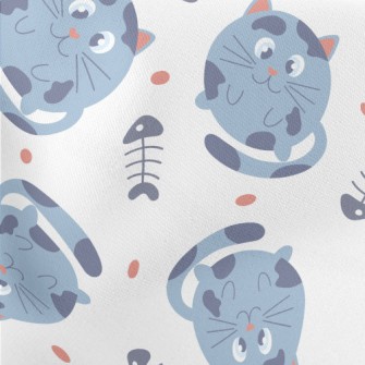 Fat Cat And Fish Bones Lightweight Cotton Poplin