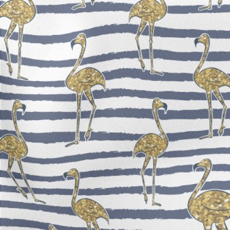 Golden And Shiny Flamingo Lightweight Cotton Poplin