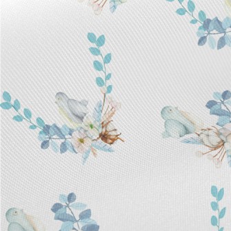 Flowers And Yellow-bellied Gla Midweight Cotton Poplin