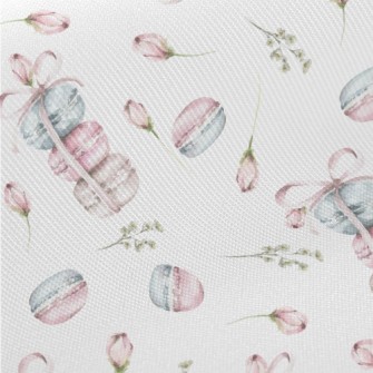 Pink Macarons And Roses Midweight Cotton Poplin