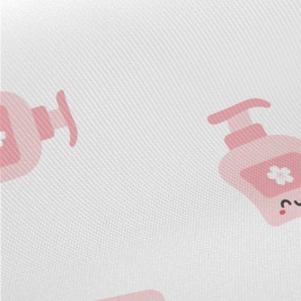 Playful Pink Bath Bottle Midweight Cotton Poplin