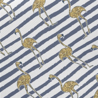 Golden And Shiny Flamingo Midweight Cotton Poplin