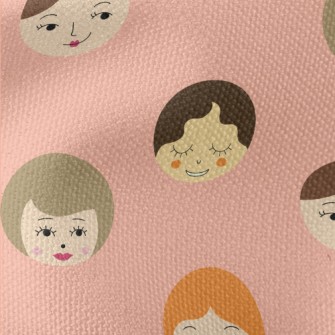 Funny Female Faces Graffiti Waterproof Canvas