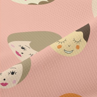 Funny Female Faces Graffiti Piqué