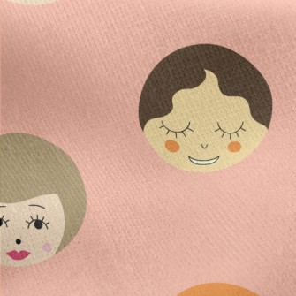 Funny Female Faces Graffiti Jersey Backed Fleece