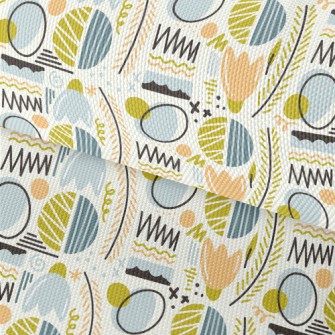 Abstract Graffiti Plant Lines  Waterproof Oxford