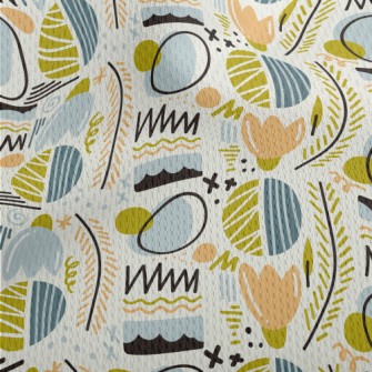 Abstract Graffiti Plant Lines  Athletic Mesh Flat Back