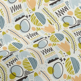 Abstract Graffiti Plant Lines  Performance Linen