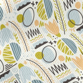 Abstract Graffiti Plant Lines  Standard Corduroy