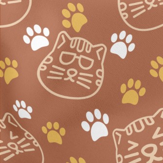 Excited Expression Cat Lightweight Cotton Poplin