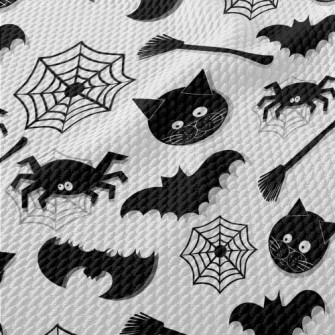 Funny Halloween Animals Birdseye Piqué