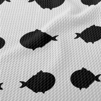 Simple Fish Silhouette Birdseye Piqué