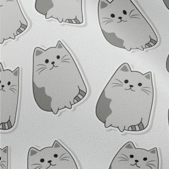 Gray Cartoon Cat Chiffon