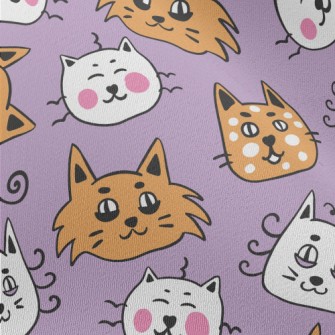 Funny Cat Face Graffiti Chiffon