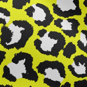 Yellow Leopard Pattern Chiffon
