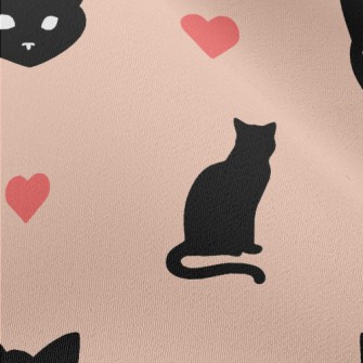 Elegant Cat Silhouette Chiffon