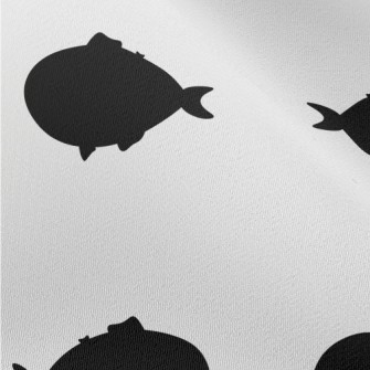 Simple Fish Silhouette Chiffon