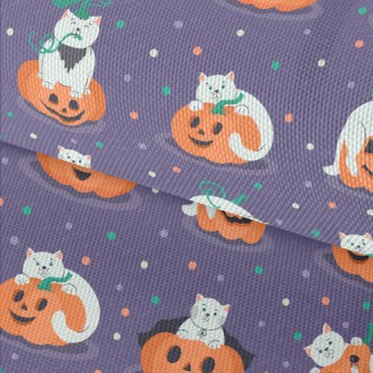 Cat And Jack-O&#39;-Lantern Waterproof Oxford