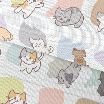 Japanese Cartoon Cat Waterproof Oxford