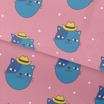 Funny Cat In Cowboy Hat Waterproof Oxford