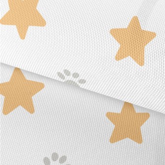 Stars And Animal Paw Prints Waterproof Oxford
