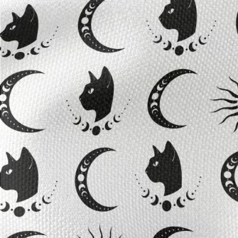 Cat And Moon Symbol Waterproof Canvas