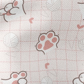 Cat Meat Ball And Yarn Ball Waterproof Canvas